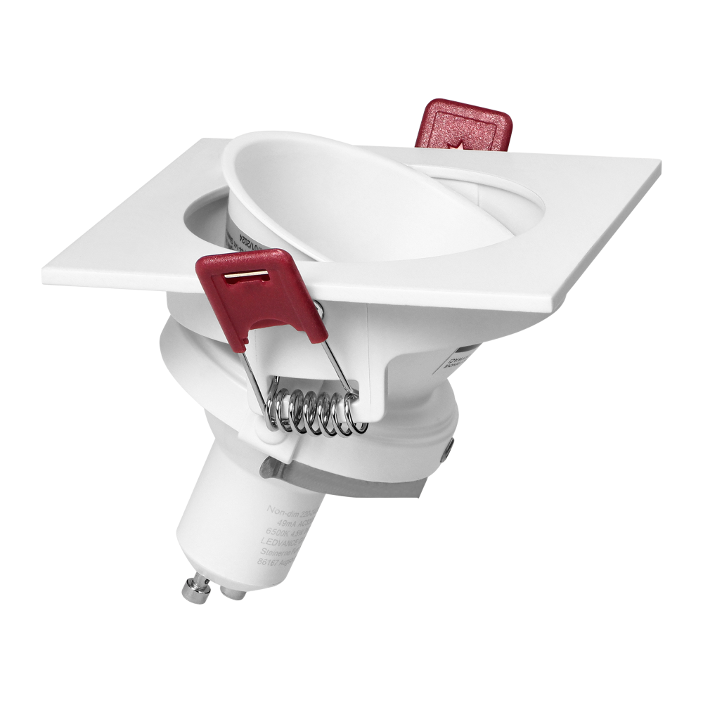 FONDI SC decorative frame for spotlight, MR16/GU10 max. 50W, square, fixed, aluminium, white